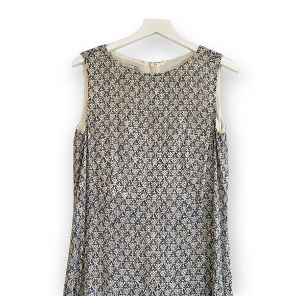Rene Lezard Sleeveless Midi Dress in Print, Size 40‎ German (US10/L) - Picture 3 of 11